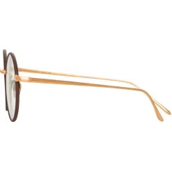 Linda Farrow - Adams Oval Optical Glasses in Rose Gold Brown - LFL925C4OPT - Linda Farrow Eyewear - Avvenice