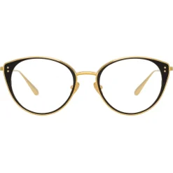Linda Farrow - Alba Cat Eye Optical Glasses in Yellow Gold - LFL1339C1OPT - Linda Farrow Eyewear - Avvenice