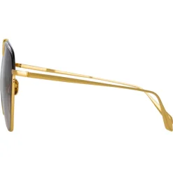 Linda Farrow - Alma Aviator Sunglasses in Yellow Gold - LFL1205C1SUN - Linda Farrow Eyewear - Avvenice