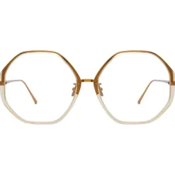 Linda Farrow - Alona Oversized Optical Glasses in Clear - LFLC901C12OPT - Linda Farrow Eyewear - Avvenice