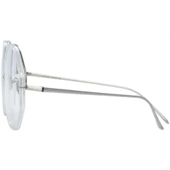 Linda Farrow - Alona Oversized Optical Glasses in Clear - LFL901C13OPT - Linda Farrow Eyewear - Avvenice