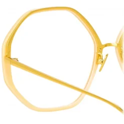 Linda Farrow - Alona Oversized Optical Glasses in Peach - LFL901C15OPT - Linda Farrow Eyewear - Avvenice