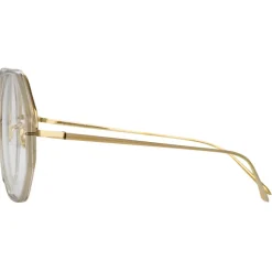 Linda Farrow - Alona Oversized Optical Glasses in Truffle - LFL901C18OPT - Linda Farrow Eyewear - Avvenice