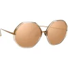 Linda Farrow - Alona Oversized Sunglasses in Ash Rose Gold - LFL901C4SUN - Linda Farrow Eyewear - Avvenice