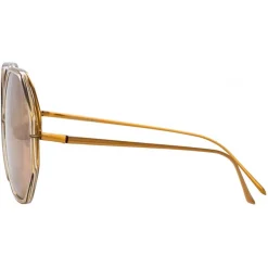 Linda Farrow - Alona Oversized Sunglasses in Ash Rose Gold - LFL901C4SUN - Linda Farrow Eyewear - Avvenice