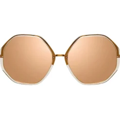 Linda Farrow - Alona Oversized Sunglasses in Ash Rose Gold - LFL901C4SUN - Linda Farrow Eyewear - Avvenice