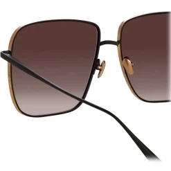 Linda Farrow - Andoa Squared Sunglasses in Black - LFL1254C1SUN - Linda Farrow Eyewear - Avvenice