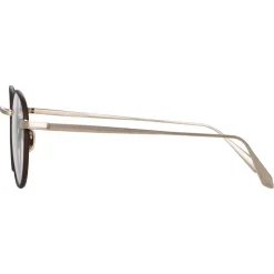 Linda Farrow - Anton Oval Optical Glasses in Light Gold Brown - LFL1230C4OPT - Linda Farrow Eyewear - Avvenice