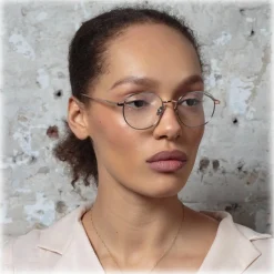 Linda Farrow - Anton Oval Optical Glasses in Light Gold Brown - LFL1230C4OPT - Linda Farrow Eyewear - Avvenice
