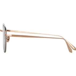 Linda Farrow - Anton Oval Optical Glasses in Rose Gold White Gold - LFL1230C2OPT - Linda Farrow Eyewear - Avvenice