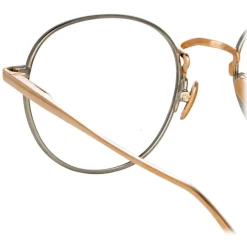 Linda Farrow - Anton Oval Optical Glasses in Rose Gold White Gold - LFL1230C2OPT - Linda Farrow Eyewear - Avvenice