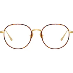 Linda Farrow - Anton Oval Optical Glasses in Yellow Gold Tortoiseshell - LFL1230C3OPT - Linda Farrow Eyewear - Avvenice