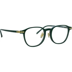 Linda Farrow - Arnold A Angular Optical Glasses in Green - LF63AC3OPT - Linda Farrow Eyewear - Avvenice