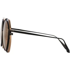 Linda Farrow - Aspen Hexagon Sunglasses in Nickel and Rose Gold - LFL1355C4SUN - Linda Farrow Eyewear - Avvenice