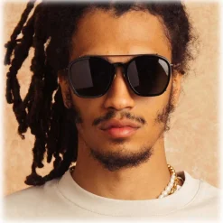 Linda Farrow - Aston Square Sunglasses in Nickel (Men’s) - LFL1359C1SUN - Linda Farrow Eyewear - Avvenice