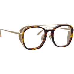 Linda Farrow - Aston Square Optical Glasses in Light Gold - LFL1359C5OPT - Linda Farrow Eyewear - Avvenice
