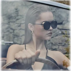 Linda Farrow - Aston Square Sunglasses in Nickel - LFL1359C1SUN - Linda Farrow Eyewear - Avvenice