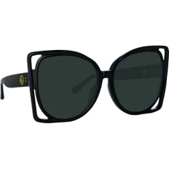 Linda Farrow - Astra Cat Eye Sunglasses in Black - LFL1357C1SUN - Linda Farrow Eyewear - Avvenice