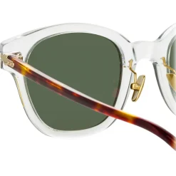 Linda Farrow - Atkins A D-Frame Sunglasses in Clear - LF42AC6SUN - Linda Farrow Eyewear - Avvenice