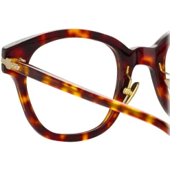Linda Farrow - Atkins D-Frame Optical Glasses in Tortoiseshell - LF42C2OPT - Linda Farrow Eyewear - Avvenice