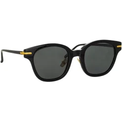 Linda Farrow - Atkins D-Frame Sunglasses in Black - LF42C4SUN - Linda Farrow Eyewear - Avvenice