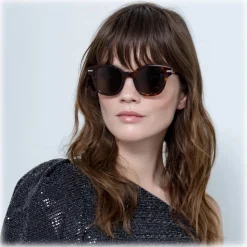Linda Farrow - Atkins D-Frame Sunglasses in Black - LF42C4SUN - Linda Farrow Eyewear - Avvenice