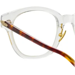 Linda Farrow - Atkins D-Frame Optical Glasses in Clear - LF42C3OPT - Linda Farrow Eyewear - Avvenice