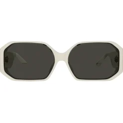 Linda Farrow - Bailey Angular Sunglasses in White - LFL1427C2SUN - Linda Farrow Eyewear - Avvenice