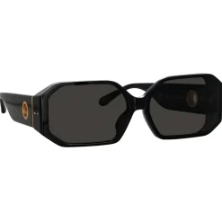 Linda Farrow - Bailey Angular Sunglasses in Black - LFL1427C1SUN - Linda Farrow Eyewear - Avvenice