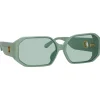 Linda Farrow - Bailey Angular Sunglasses in Peppermint - LFL1427C2SUN - Linda Farrow Eyewear - Avvenice