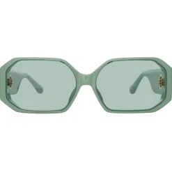 Linda Farrow - Bailey Angular Sunglasses in Peppermint - LFL1427C2SUN - Linda Farrow Eyewear - Avvenice