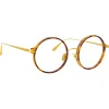 Linda Farrow - Bara Round Optical Glasses in Tortoiseshell - LFL1247C2OPT - Linda Farrow Eyewear - Avvenice