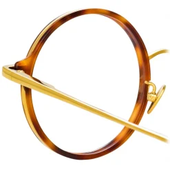 Linda Farrow - Bara Round Optical Glasses in Tortoiseshell - LFL1247C2OPT - Linda Farrow Eyewear - Avvenice