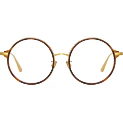 Linda Farrow - Bara Round Optical Glasses in Tortoiseshell - LFL1247C2OPT - Linda Farrow Eyewear - Avvenice
