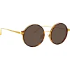 Linda Farrow - Bara Round Sunglasses in Tortoiseshell - LFL1247C5SUN - Linda Farrow Eyewear - Avvenice