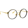 Linda Farrow - Bara Round Optical Glasses in Black - LFL1243C5OPT - Linda Farrow Eyewear - Avvenice