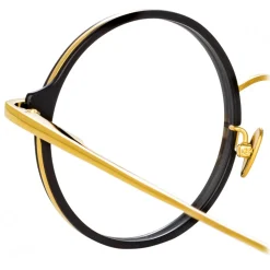 Linda Farrow - Bara Round Optical Glasses in Black - LFL1243C5OPT - Linda Farrow Eyewear - Avvenice