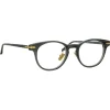Linda Farrow - Bay A D-Frame Optical Glasses in Green - LF25AC12OPT - Linda Farrow Eyewear - Avvenice