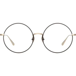 Linda Farrow - Bea Round Optical Glasses in Light Gold - LFL1333C2OPT - Linda Farrow Eyewear - Avvenice