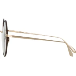 Linda Farrow - Bea Round Optical Glasses in Light Gold - LFL1333C2OPT - Linda Farrow Eyewear - Avvenice