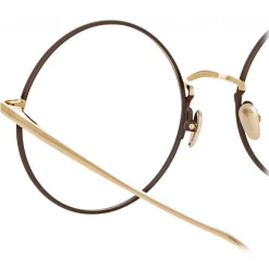 Linda Farrow - Bea Round Optical Glasses in Light Gold - LFL1333C2OPT - Linda Farrow Eyewear - Avvenice
