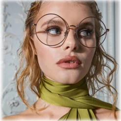 Linda Farrow - Bea Round Optical Glasses in Light Gold - LFL1333C2OPT - Linda Farrow Eyewear - Avvenice