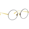 Linda Farrow - Bea Round Optical Glasses in Yellow Gold - LFL1333C1OPT - Linda Farrow Eyewear - Avvenice