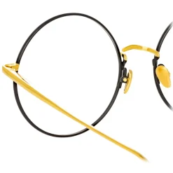 Linda Farrow - Bea Round Optical Glasses in Yellow Gold - LFL1333C1OPT - Linda Farrow Eyewear - Avvenice