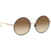 Linda Farrow - Bea Round Sunglasses in Rose Gold - LFL1333C4SUN - Linda Farrow Eyewear - Avvenice