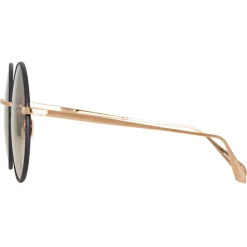 Linda Farrow - Bea Round Sunglasses in Rose Gold - LFL1333C4SUN - Linda Farrow Eyewear - Avvenice