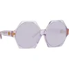 Linda Farrow - Bora Hexagon Sunglasses in Lilac - LFL1260C5SUN - Linda Farrow Eyewear - Avvenice