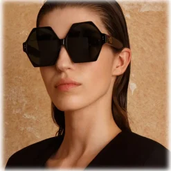 Linda Farrow - Bora Hexagon Sunglasses in Black - LFL1260C1SUN - Linda Farrow Eyewear - Avvenice