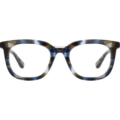 Linda Farrow - Burton Optical D-Frame in Blue Tortoiseshell - LFL1102C10OPT - Linda Farrow Eyewear - Avvenice