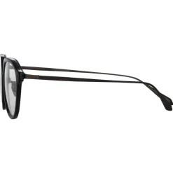 Linda Farrow - Cacao Angular Optical Frames in Black and Nickel - LFL1273C6OPT - Linda Farrow Eyewear - Avvenice